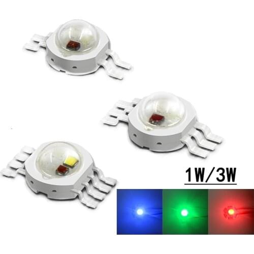 High Power led lamp beads 1W 3W full color stage lamp par light source 4 pins 6 pins 8 pins Red Green Blue 3 color RGB Diode