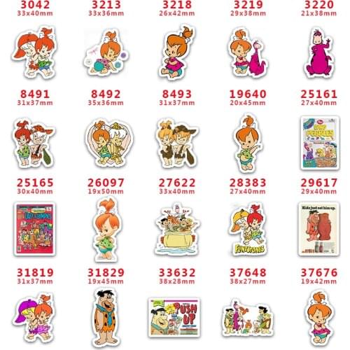 DIY Craft Supplies cartoon character printed flat back planar resins 30 pieces. PR-3042-37676