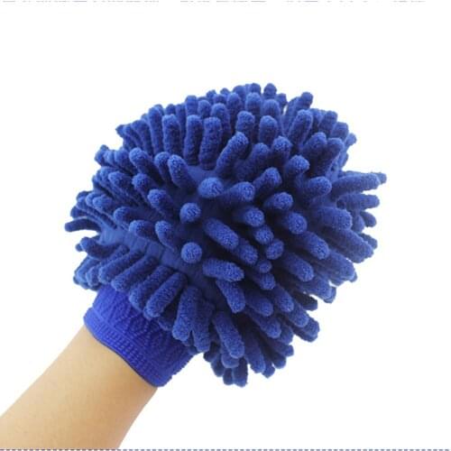 Car Cleaning Glove Standard Double Sides Chenille Microfiber Wash Mitt Valeting Mitt Chenille Car Body Window