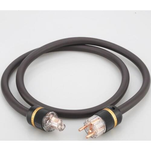 Viborg HiFi EU Schuko power cable Hi End VP1606 OFC RISR 6MM square AC Power cords Cable with EU Schuko Plug