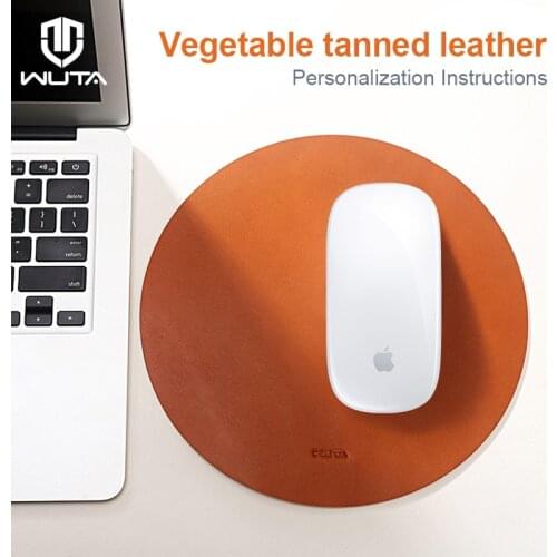 WUTA New Computer Mouse Pad Luxury Genuine Leather High Quality Mousepad Office Business Home Gaming Desktop Laptop Mice Mat