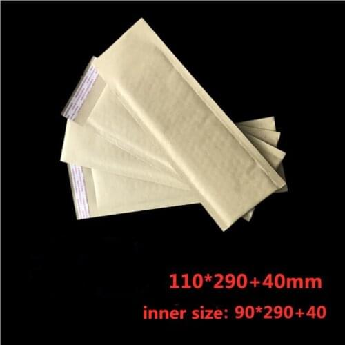 20pcs Long Size Yellow Kraft Shipping Envelope with Bubble Long Bubble Mailers Padded Envelopes Shockproof Mail Packaging11x29mc