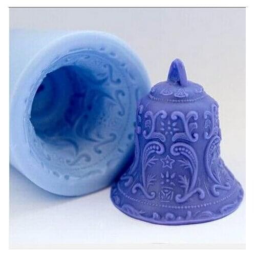3D Bell Silicone Molds Bell Soap Mold Bells Silicone Soap Molds Silica Gel Die Bells Aroma Stone Moulds Christmas Candle Mould
