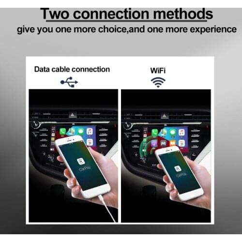 45BD Wireless-Apple USB CarPlay Dongle Adapter Mirror Link Support-Android Auto Mirroring USB Connect SIRI Voice Control