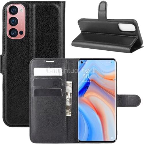 Book Style PU Leather Case Cover for OPPO Reno 4 Pro 5G Flip Wallet Phone Bags Cases with Stand for OPPO Reno 4 Pro 5G