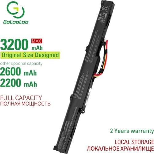 Golooloo 15v 4 cells laptop battery for Asus A41N1501 A41LK9H GL752 GL752V GL752VL GL752VLM GL752VW GL752VWM N552 N552V