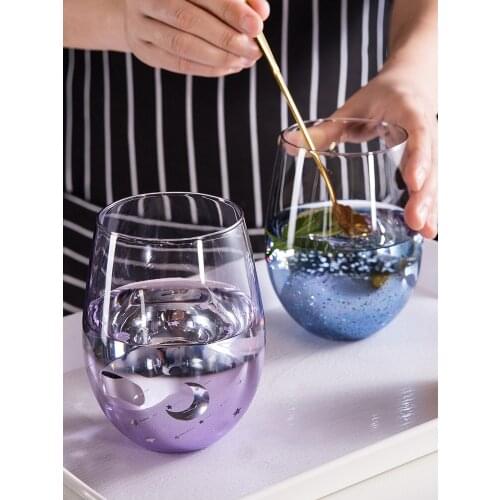 Ins wind starry sky cup gradient female cute creative water cup girl online celebrity personality glass trend is simple