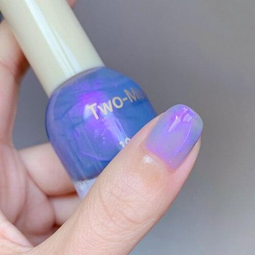 10Ml Aurora Sequins Nail Polish Free Baking Lasting Non-Tearable Nail Art Decoration Nail Varnishes Flash Silver Manicure Art