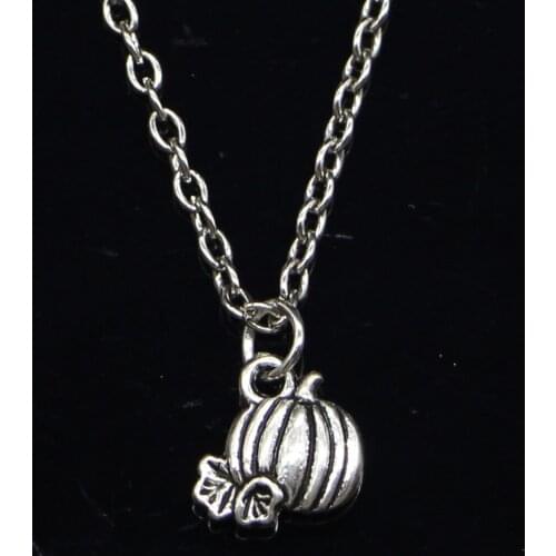 New Fashion Necklace 10x10mm pumpkin fall thanksgiving halloween Pendants Short Long Women Men Gift