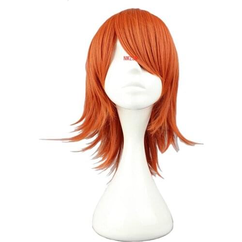 One Piece Nami Cosplay Wigs Heat Resistant Synthetic Hair Anime Costume Party Wig Orange Halloween Carnival Wig