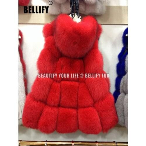 Stretwear Gorgeous Women"s Natural Fox Fur vest waistcoat Fur Boutique Baby weaing luxurious Fur gilets Wholesale