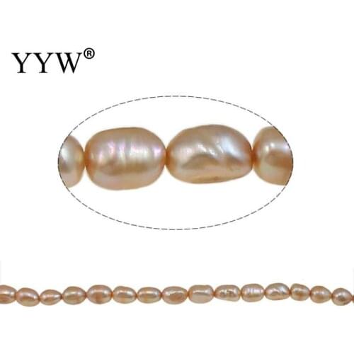 Pink 8-9mm Baroque Loose Beads Cultured Freshwater Pearl Beads for DIY Elegant Necklace Bracelet Jewelry Making Hole 0.8mm