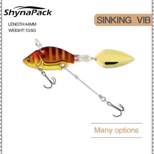 2021 NEW Fishing Lures Wobbles Rotating Metal VIB vibration Bait Pike Trout Treble Hook Artificial Hard Baits Spinner Spoon Lure