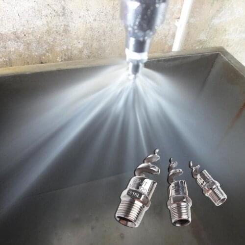 Stainless Steel Spiral Cone Atomization Nozzle Spray Sprinkler 1/4" 1/2" Heads Watering Dripper Sprinkler Pot For Greenhouse