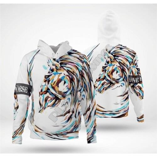Love Horse 3D Printed Hoodies Funny Pullover Men For Women Funny Sweatshirts Animal Sweater Drop Shipping Style-7