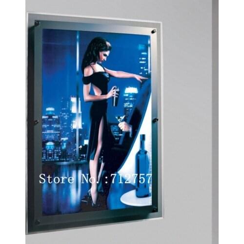 Ultra Slim Acrylic Frame LED Illuminated Movie Poster Light Boxes Wall Mounted Led Poster Advertising Display Frames