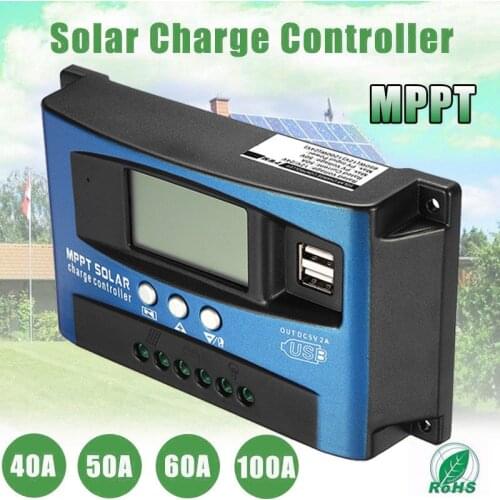 40A/50A/60A/100A MPPT Solar Panel Regulator Charge Controller 12V/24V Auto Focus Tracking Device LB88