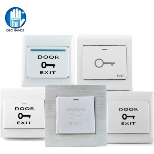 Waterproof Door Exit Button Release Switch NO/NC/COM Output Emergency Push Button Fireproof Plastic for Access Control System