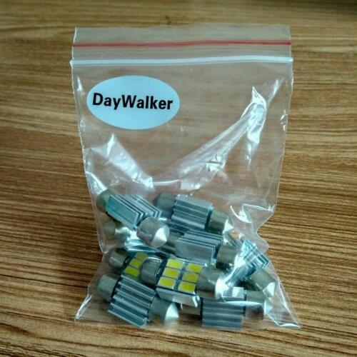 10x Super bright LED Canbus no error License Plate Light 6 SMD 5630 LED Car Interior Dome Lamp Reading Bulb White DC 12V