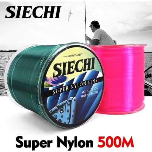 SIECHI 2PCS 500 Meters Nylon Fishing Lines Rope Fly Fishing Lines 0.168mm-0.50mm 2-13kg