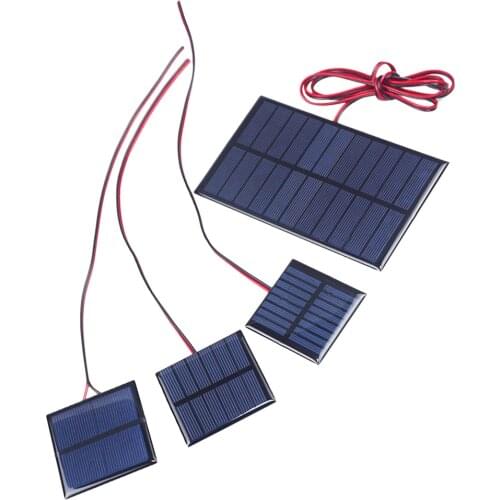 9V 12V 18V Solar Panel With 100 200CM Wire Mini Solar System DIY For Battery Cell Phone Charger 1.5W 2W 3W 4.2W 4.5W 10W