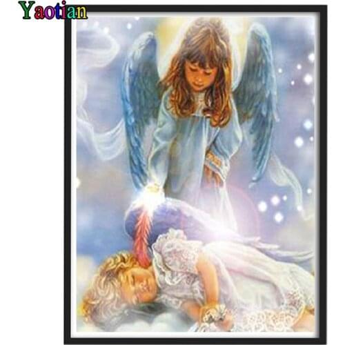 Diamond Painting Little angel girl Full Drill Square Cross Stitch Diamond Embroidery Mosaic Picture Of Rhinestone Decor For Home