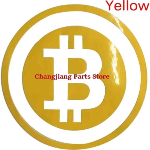 Large Bitcoin Car Sticker Cryptocurrency Blockchain Freedom Vinyl Window Decal 6.3in*6.3in