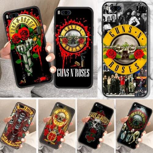 Guns N Roses Phone Case For Xiaomi Mi Note 8 9 10 11 9T 10T A3 Lite Pro Ultra black 3D bumper trend cell cover luxury cover