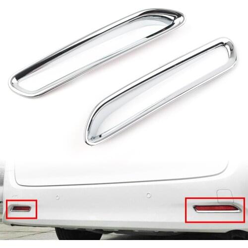 For Toyota Alphard Vellfire 2016 2017 2018 2019 Auto Rear Bumper Reflector Fog Light Cover Trims Chrome