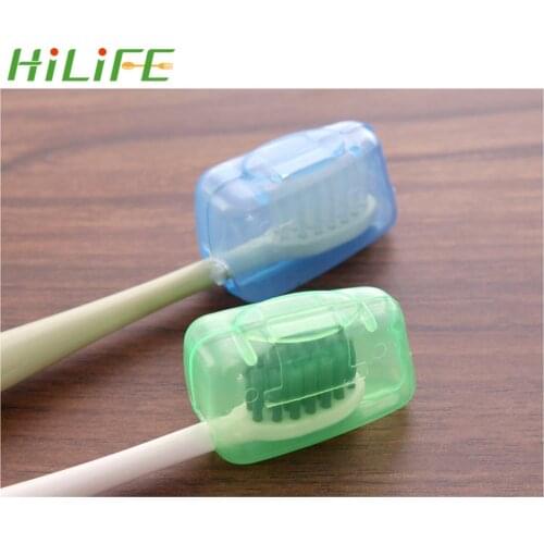 HILIFE 5PCs/Set Plastic Toothbrush Case Cover Travel Hiking Camping Portable Brush Cap Random delivery