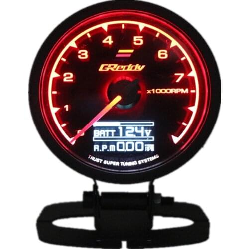 7 Color Turbo Boost Gauge Car Multi LCD Digital Display Racing Meter GReddi Water Temp Oil temp Gauge 62mm 2.5 Inch with Sensor