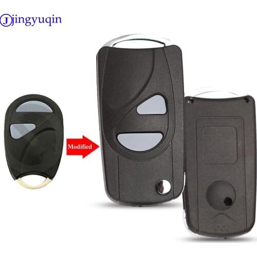 Jingyuqin Folding Car Key Case 2 Buttons Remote For Suzuki Wagon R Car Key Modified Blank Key Shell Cover
