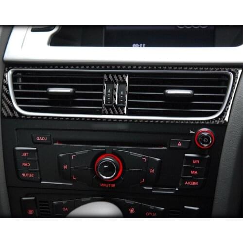 2pcs Air Conditioner Outlet Knob Decal Cover Trim Sticker for Audi Q5 A4 A5 B8 2009-2016 Car Accessories Interior Decoration