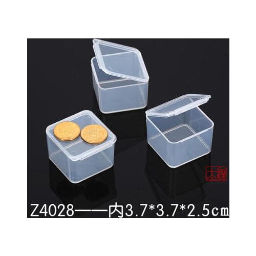Square parts tool box screw transparent plastic box components storage box lid