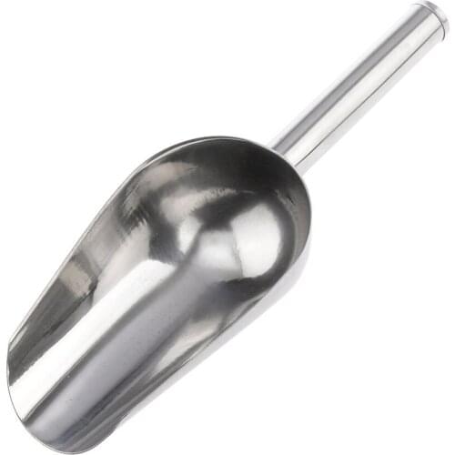 Stainless Steel Ice Scoop Wedding Party Buffet Bar Scraper Kitchen Tools 8'' An Essential Tool For Kitchen