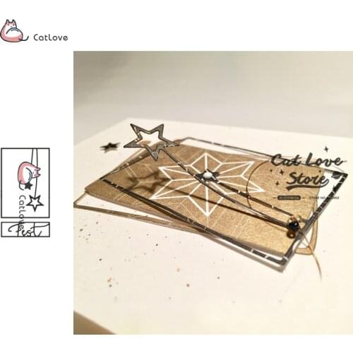 Star frame Word Metal Cutting Dies Stencils For DIY Scrapbooking Paper Card Decorative Craft Dies Embossing Die Cuts New 2019