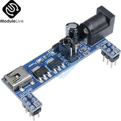 1pcs MB102 Breadboard Power Supply Module with Mini USB 3.3V 5V For Solderless