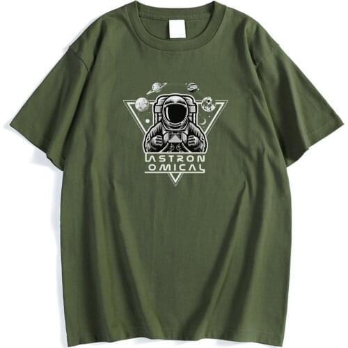 Cosmonaut Outer Space Printing Man T-Shirt Simplicity Fit T-Shirts Cool S-Xxxl Tshirt Creativity High Quality Mens Streetwear