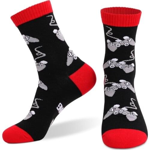 New Men Boy Teen Novelty Funny Gaming Socks Please Do Not Disturb Letters Print Contrast Color Casual Mid Tube Hosiery Gifts