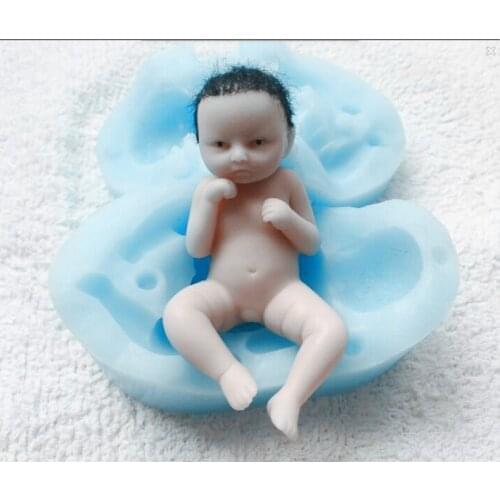 New arrival 3d baby mold silicone sleeping baby mold fondant cake mold