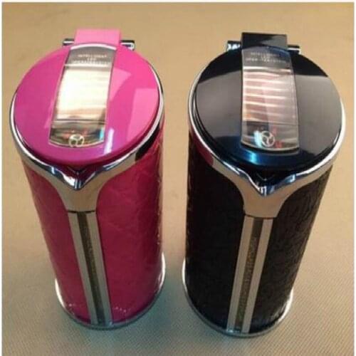 Personality Dermatoglyph Car Ashtrays With Lid Creative Two Color Abs Electroplating Material Led Lights Ashtray