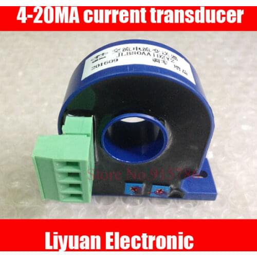 Free shipping 20-5KHZ AC current transducer / 4-20mA current transmitter / 0-300V electricity transmitter