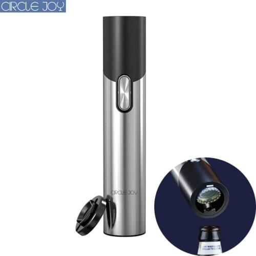 Circle Joy Wine/Beer Two-In-One Smart Corkscrew Stainless Steel Mini Portable Wine Opener Type-C Charging 8 Seconds Quickly Open