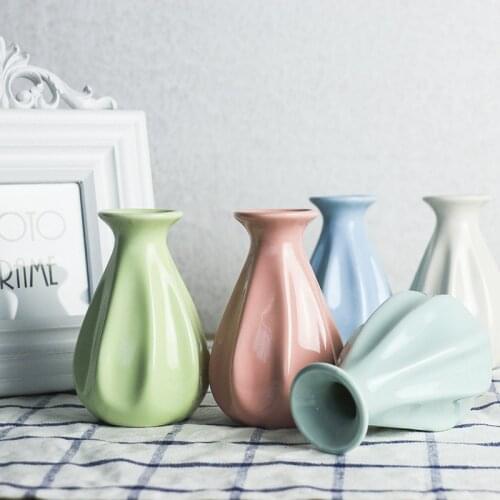 Modern Mini Home Ceramic Vases Layout Living Room Office Desktop Nordic Style Decoration Decoration Beautiful Room Vases Crafts