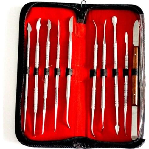 Dental Lab Equipment Wax Carving Tools Set Surgical Dentist Sculpture Knife Instruments Tool Kit