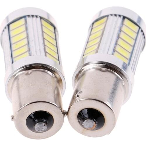 LED Car 2x White Bulbs BA15S P21W 1156 Backup Reverse Light 12V 33-SMD 5630 5730