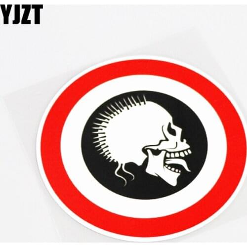 YJZT 10.8CM*10.8CM Personality Skull Warning Mark Waterproof Decal PVC Car Sticker 13-0845
