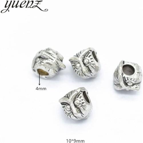 YuenZ 8pcs Vintage owl Bead Charms big hole Beads European pendant fit for necklace bracelet DIY pendants 10*9mm R17