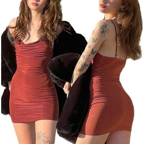 Women Backless Sheath Dress Adults Solid Color Boat Neck Spaghetti Strap