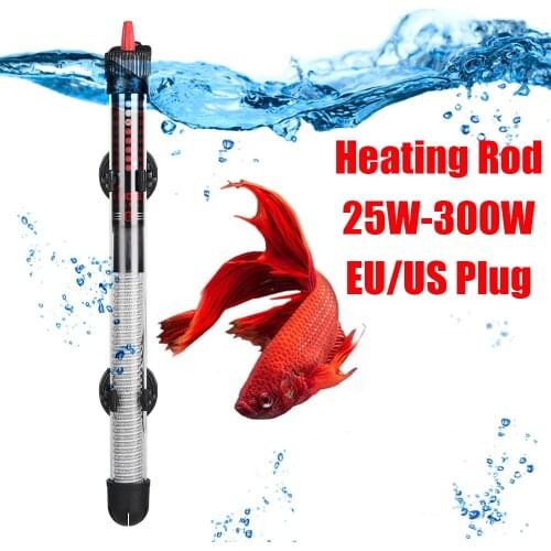 25W-300W Adjustable Temperature Thermostat Heater Rod Submersible Aquarium Fish Tank Water Heat Water Heating 110v-220v EU US